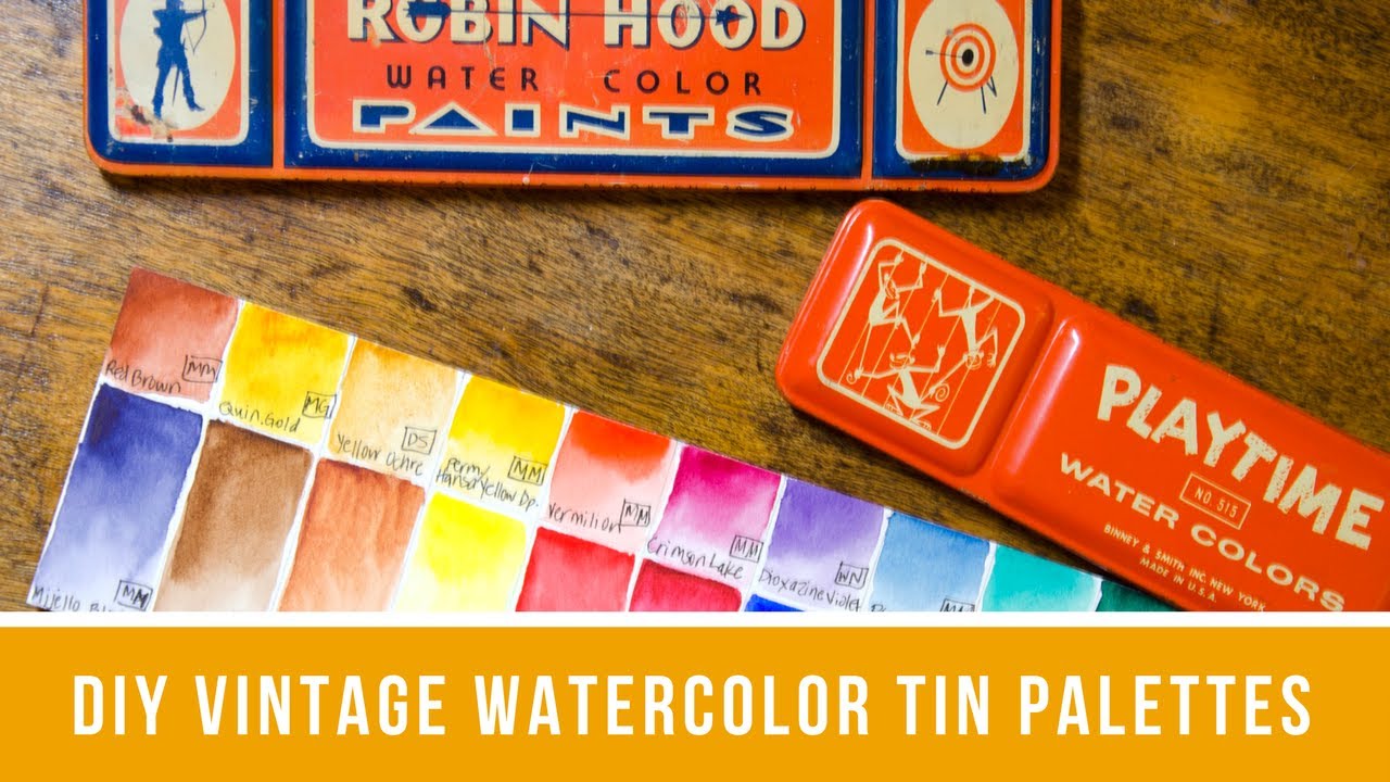 DIY Vintage Watercolor Tin Pallete