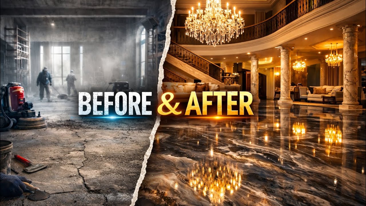Epic Epoxy Flooring & Building Timelapse #video  #building 