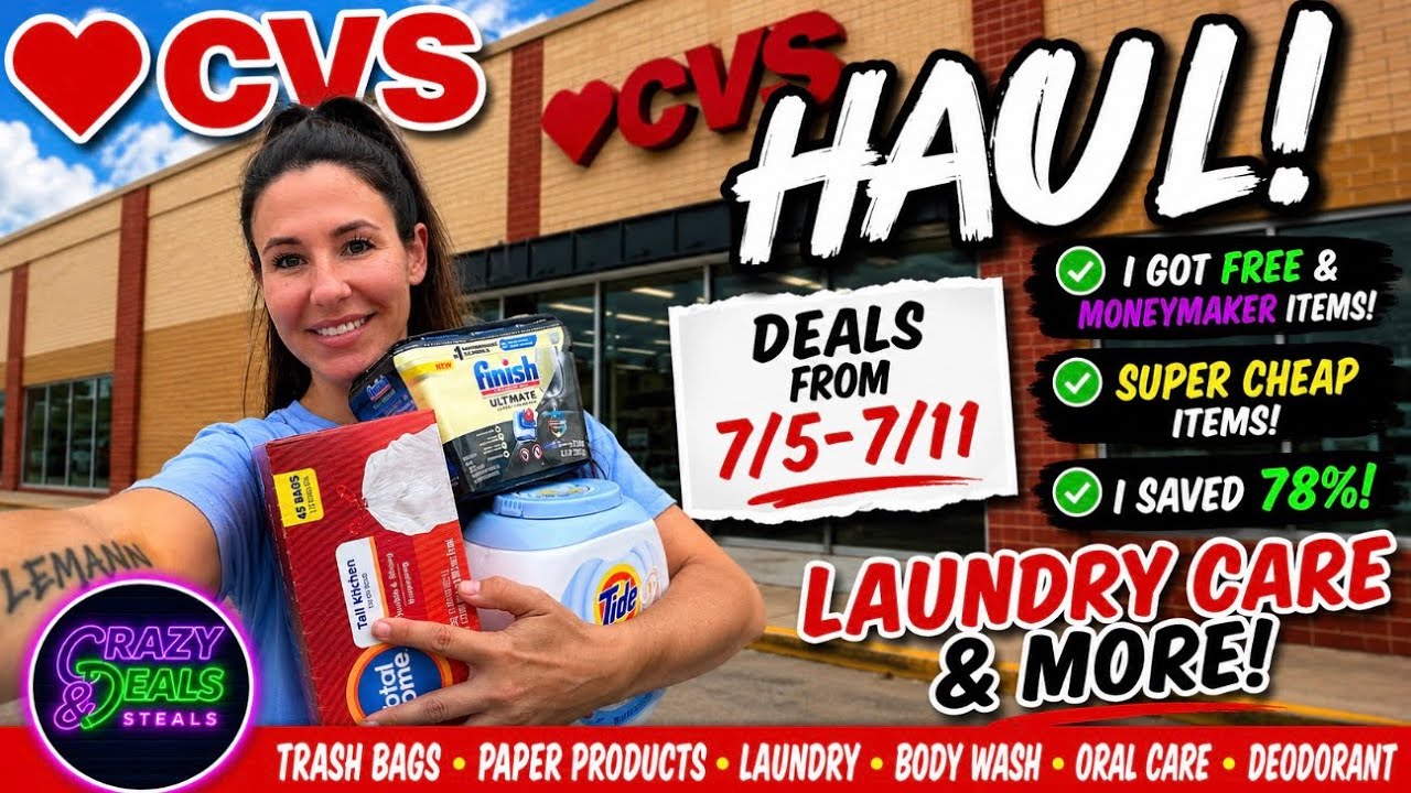 💅7/5 CVS Couponing Haul! MONEYMAKER & FREE Couponing Items + Laundry & MORE! #cvsdeals 