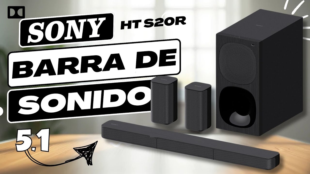 🎵 Barra de Sonido SONY HT-S20R 5.1 🎶 ¡La Mejor Opción para tu Audio en Casa! 🔊✨