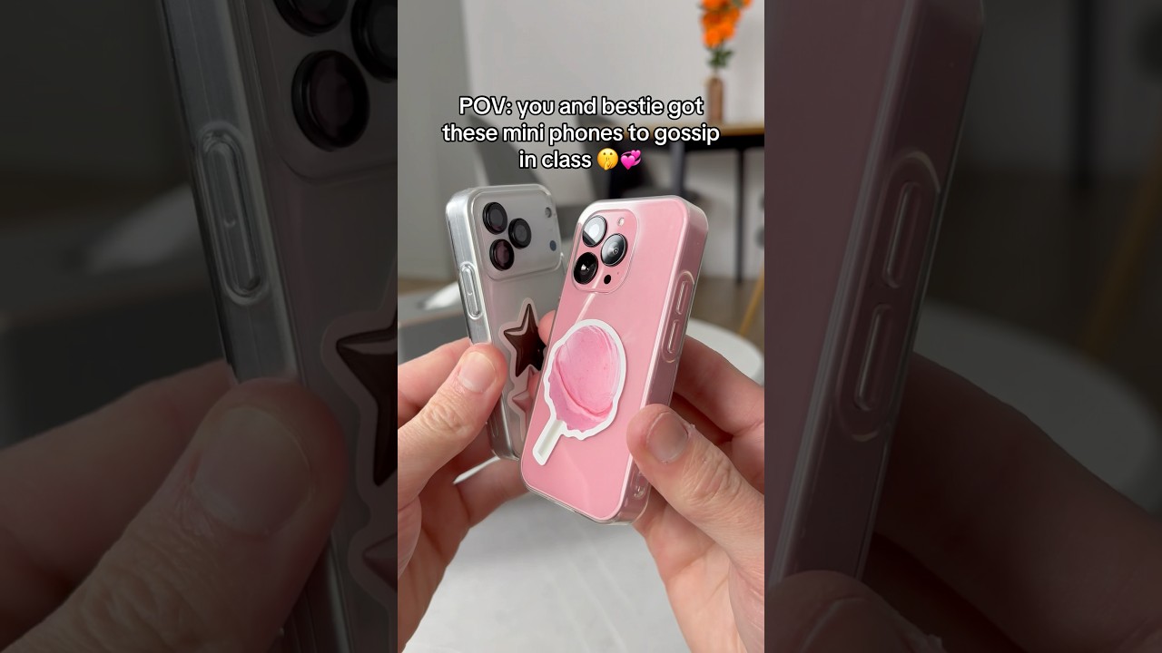POV: you and bestie got these mini phones to gossip in class 🤫💞 #bestie #miniphone #phone