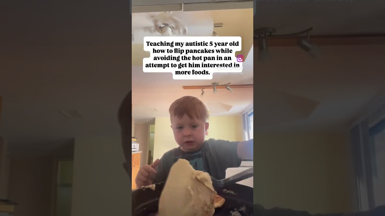 5 year old cooking! 🥞 #parentingjourney #autismmom #autism