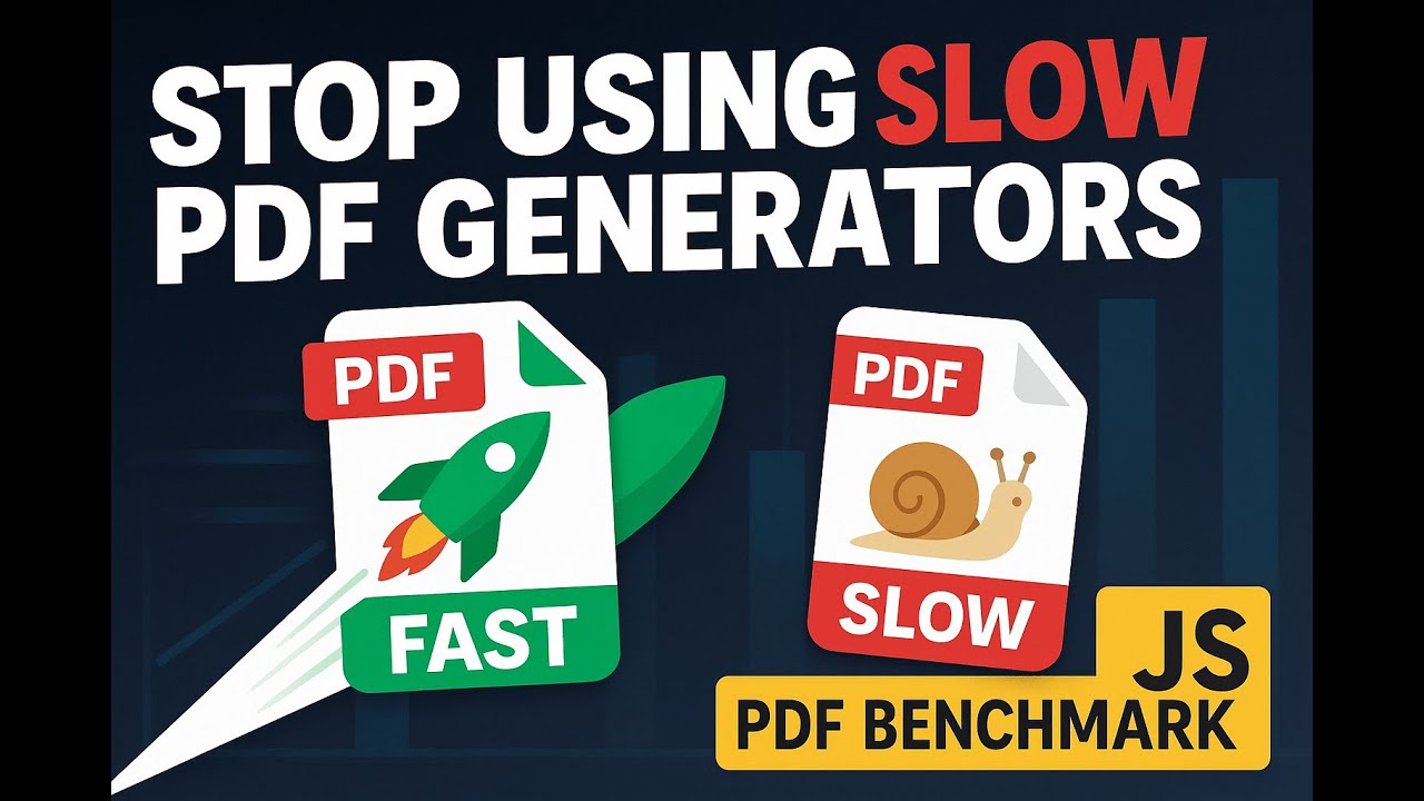 Fastest Ways to Generate PDFs in JavaScript &mdash; Complete Benchmark