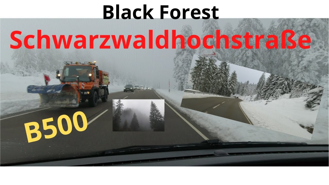 Autofahrt B500 Schwarzwaldhochstraße von Zuflucht zum Mummelsee Schwarzwald Black Forest