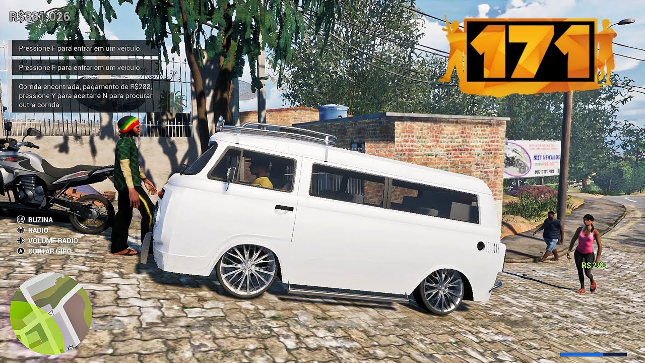 171 - Dia de Trampo no GTA BRASILEIRO  | Motorista de Kombi