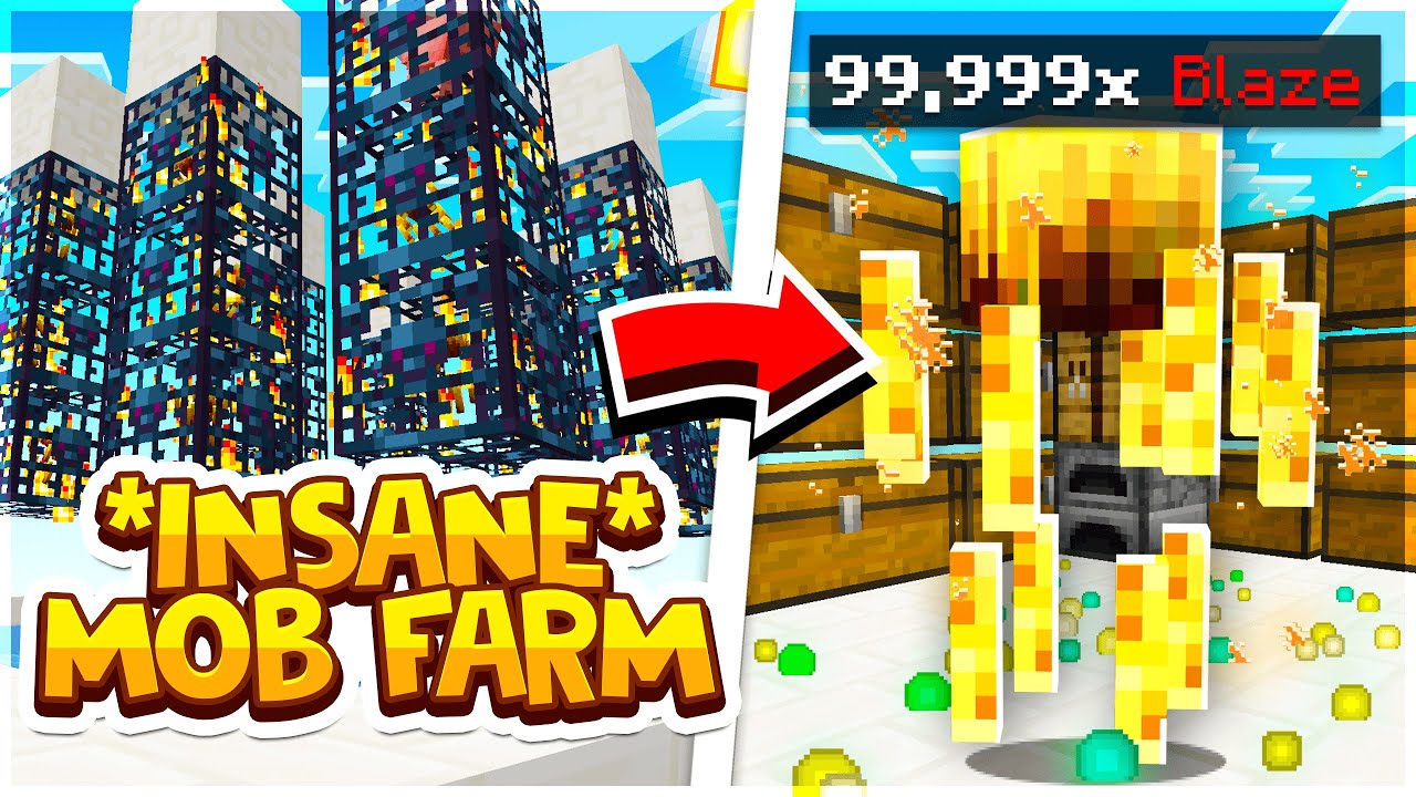 *INSANE* MOB FARM MAKES MILLIONS OF XP! | Minecraft Skyblock | AkumaMC #11