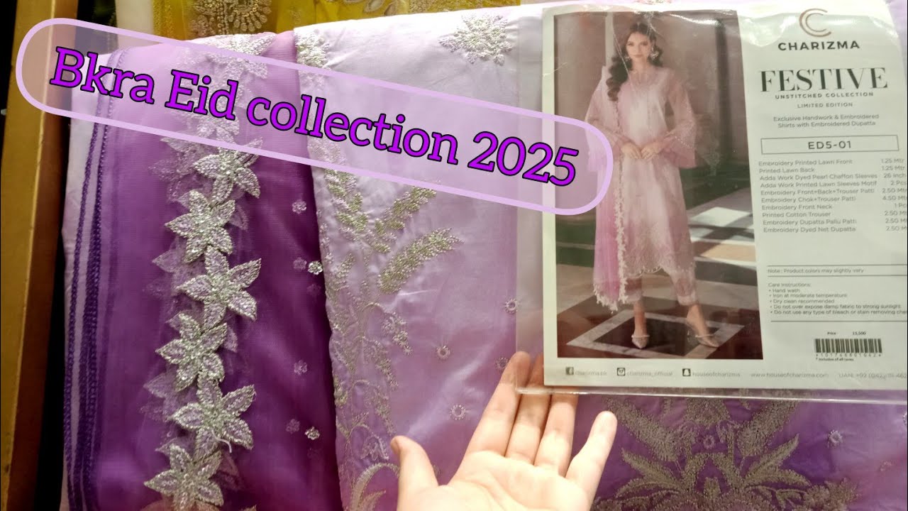 Charizma Bkra Eid unstitched collection 7 May 2025|Charizma Eid lawn 2025| @Hinainfo300