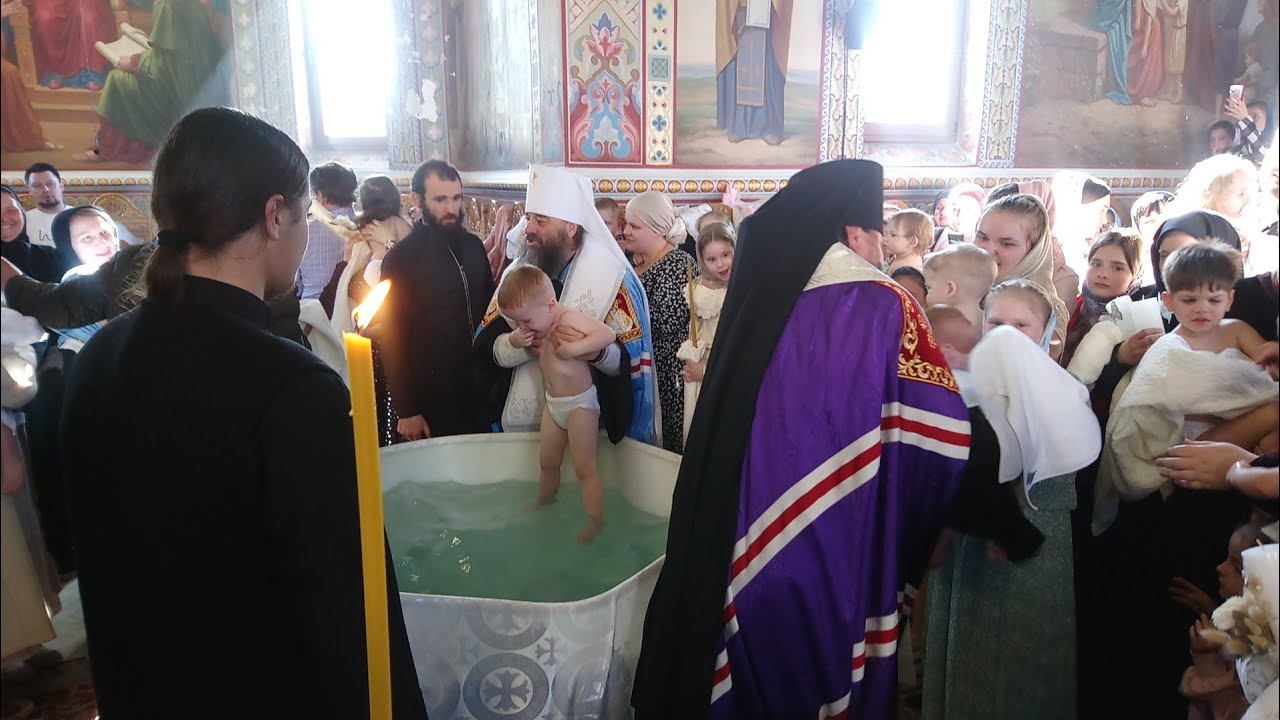Таинство Крещения в скиту Молница. Свято-Вознесенский Банченский монастырь.