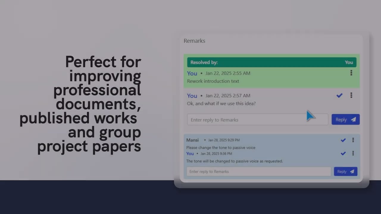 Remarks Feature by Quetext | Collaborate, Edit, and Improve Your Writing!