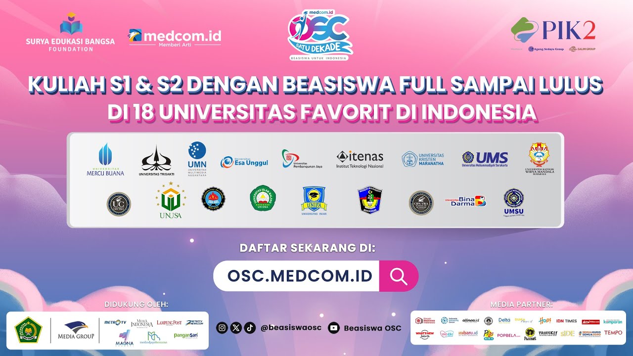 LIVE - KICK OFF' BEASISWA OSC 2025