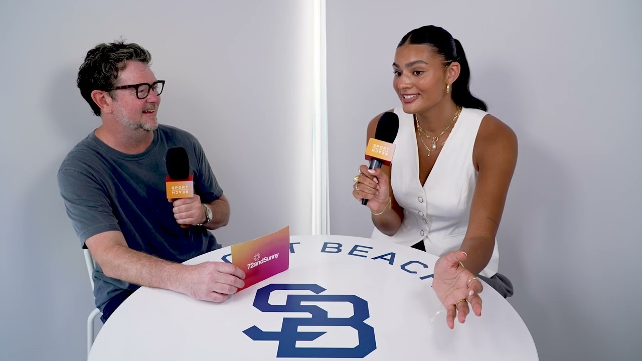 Lauren Betts, UCLA Women's Basketball Center & Bryan Rowles in the SPORT BEACH Content Studio