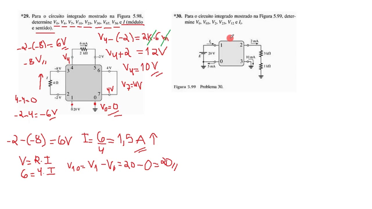 Circuitos Elétricos - Exercícios 5.29 e 5.30