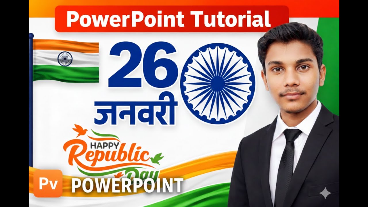 Happy Republic Day 🇮🇳 PowerPoint Tutorial | 26 January Animation | Tricolor Design