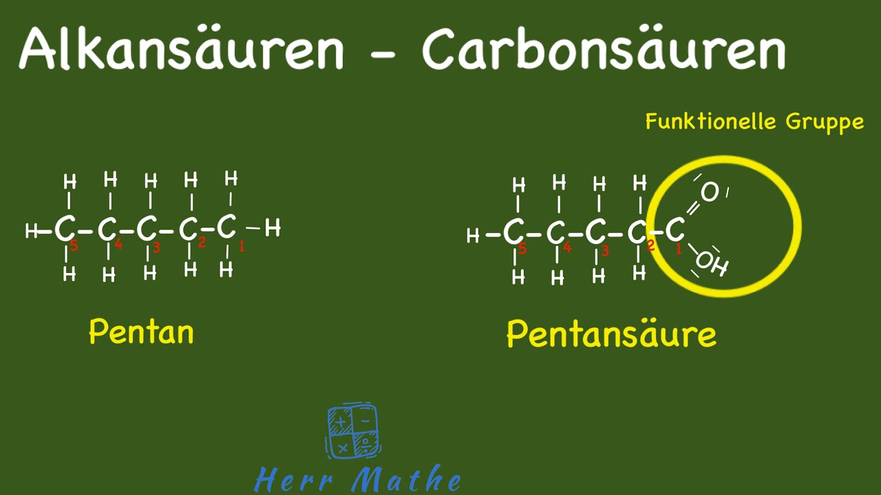 Zusammenfassung Alkansäuren - Carbonsäuren