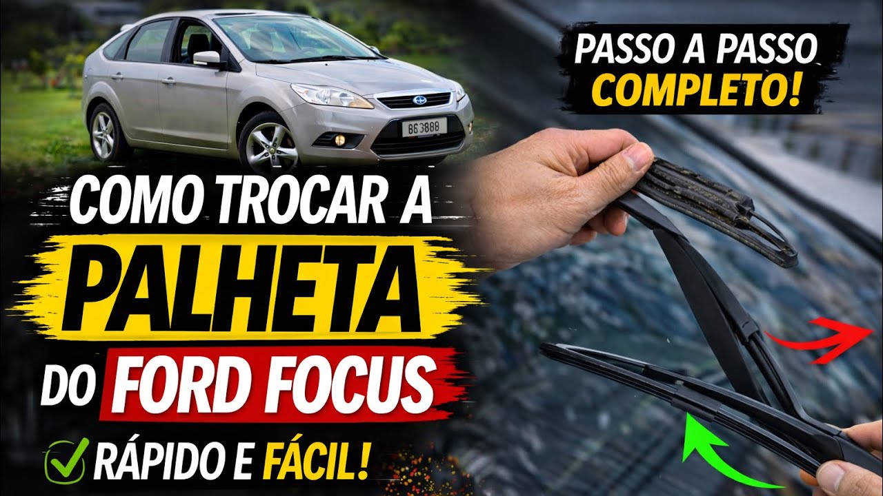 Como trocar a palheta do limpador do Ford Focus (Rápido e Fácil)