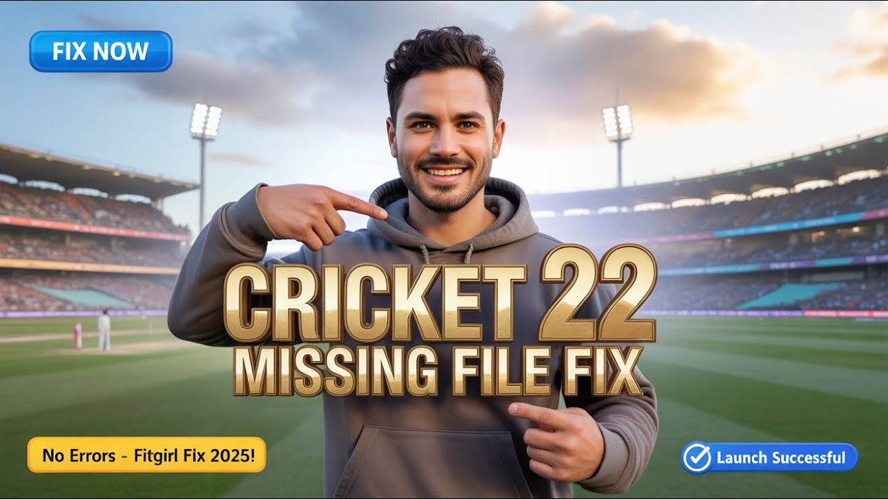 Как исправить ошибку Cricket 22 «Отсутствовал 1 файл» (переупаковка Fitgirl 2025)