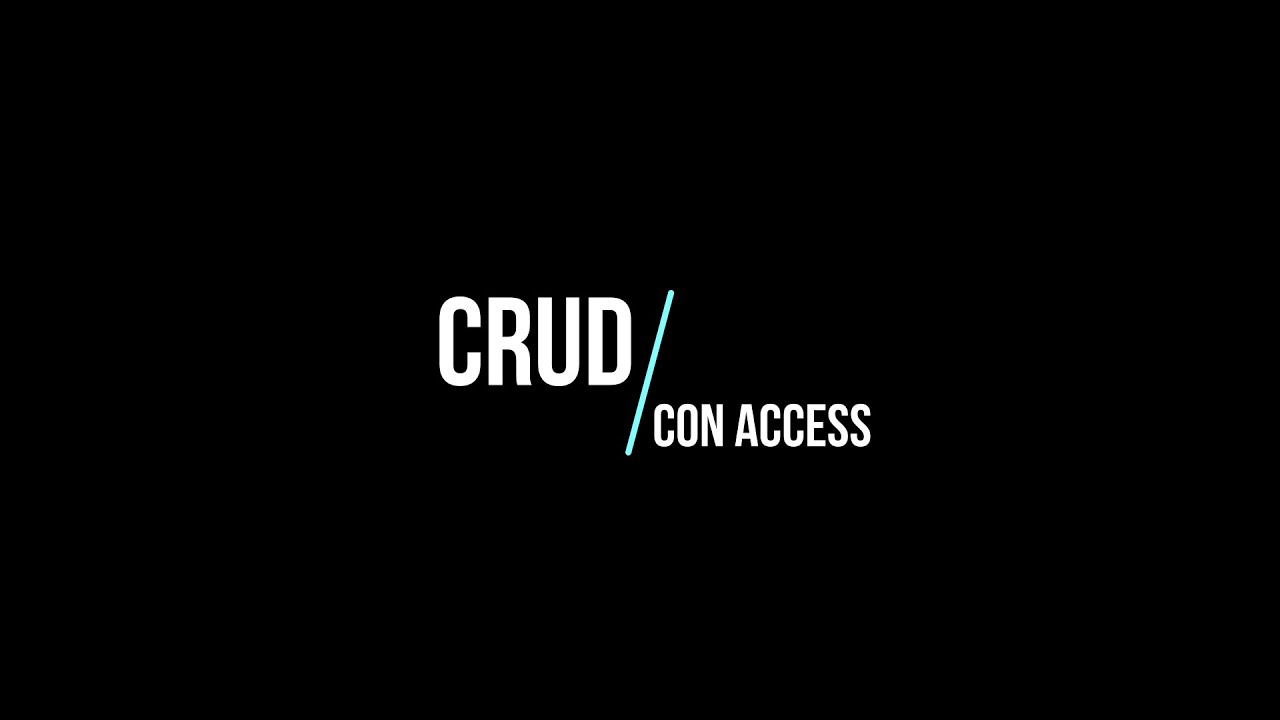 Conectar Access con Visual Basic (Implementación de CRUD) pt.1 | Microsoft Visual Studio 2019