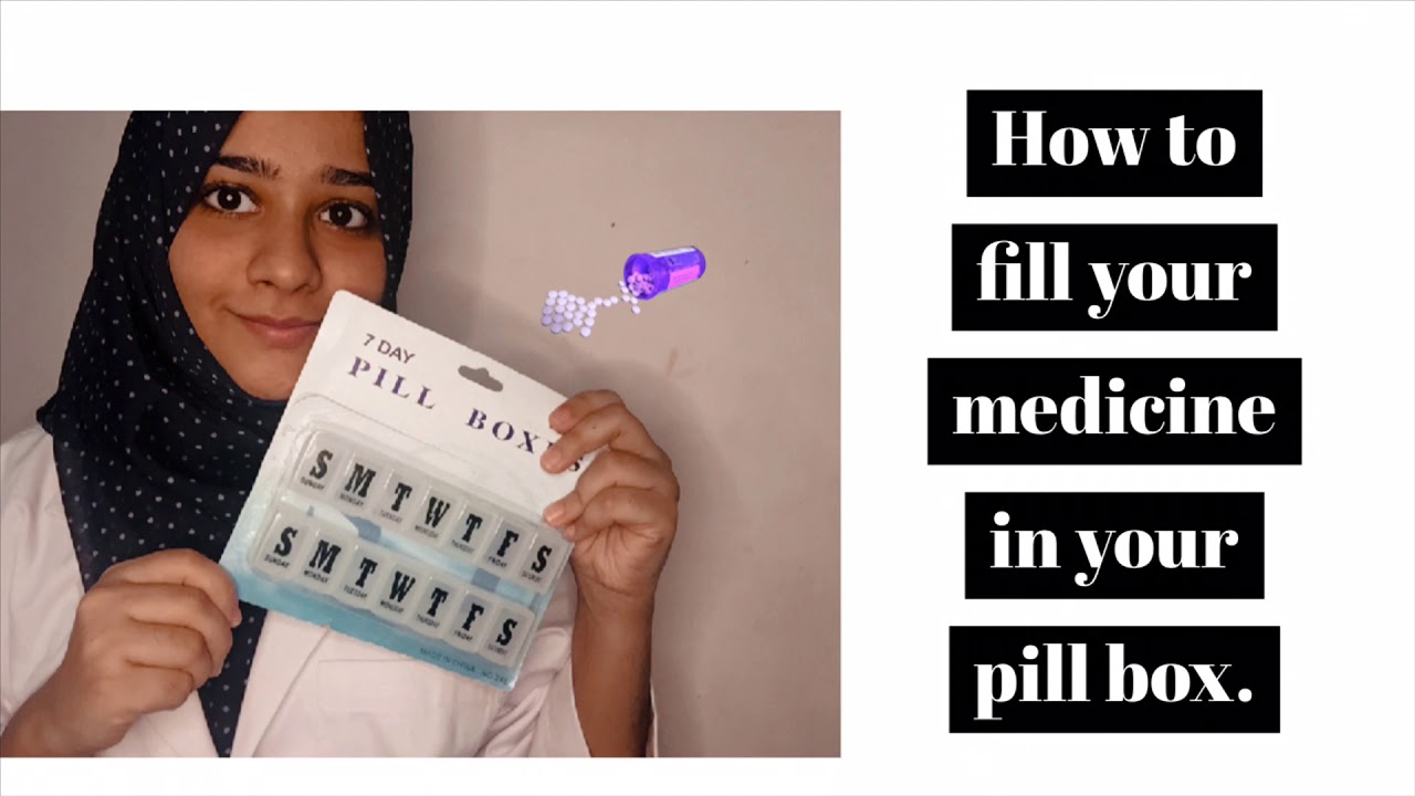 How to fill your medicine in your pill box.
