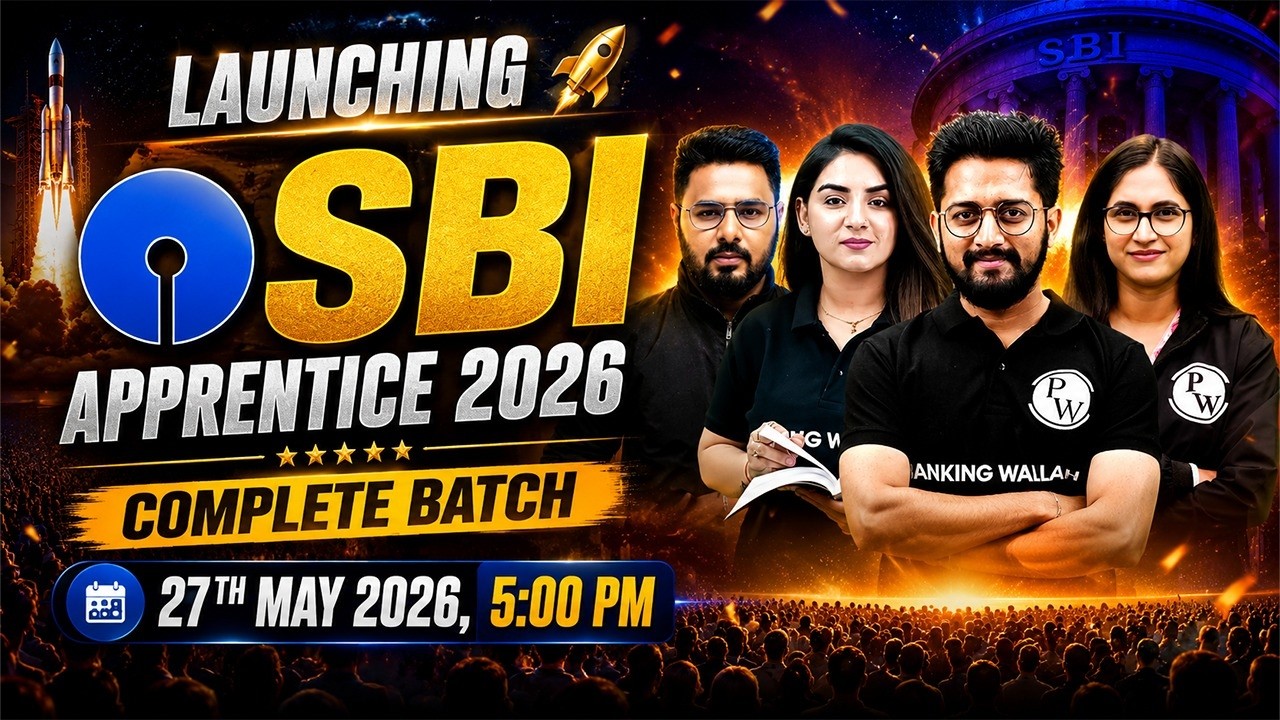 Launching 🚀 SBI Apprentice 2026 Complete Batch | SBI Apprentice Preparation | Banking Wallah