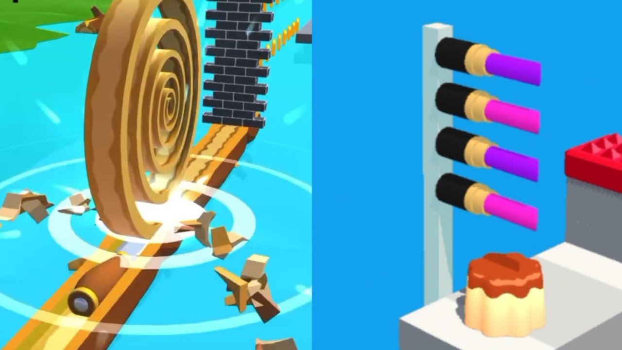 Slicing vs sptilroll game /satisfy games #games #satisfy 