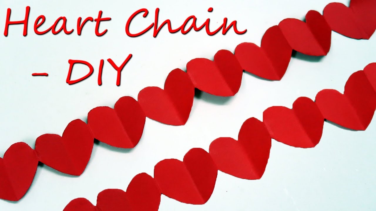 Paper Heart Chain || Easy || Tutorial