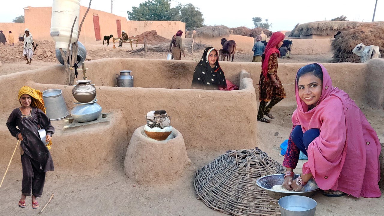 Very Pure and Natural Village Life in Punjab, Pakistan || women Life in Village