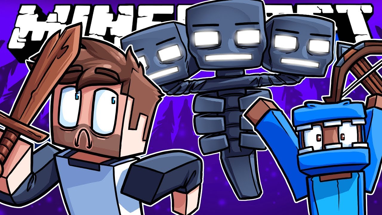 Spawning the WITHER was our BIGGEST mistake YET!! - Minecraft Funny Moments