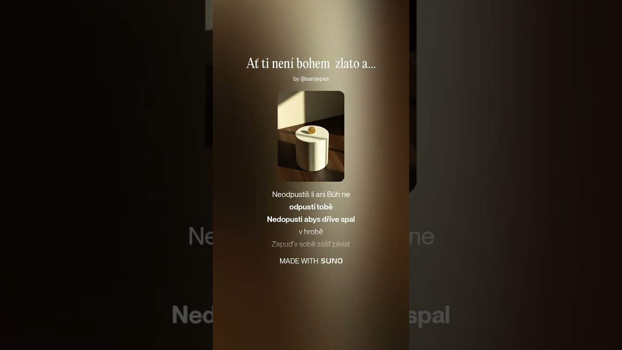 Ať ti není bohem  zlato a peníze 6