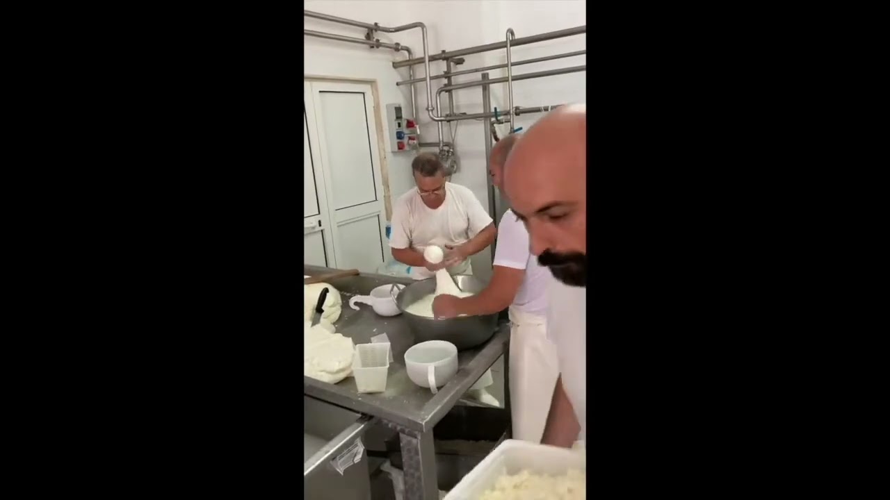 The art of making Mozzarella in Canneto, Italia