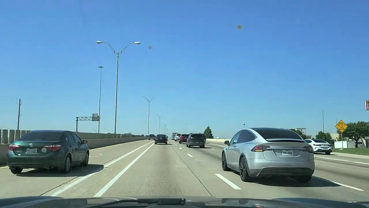 Richardson TX city driving DFW Metropolitan using Texas 75 road - 05/24