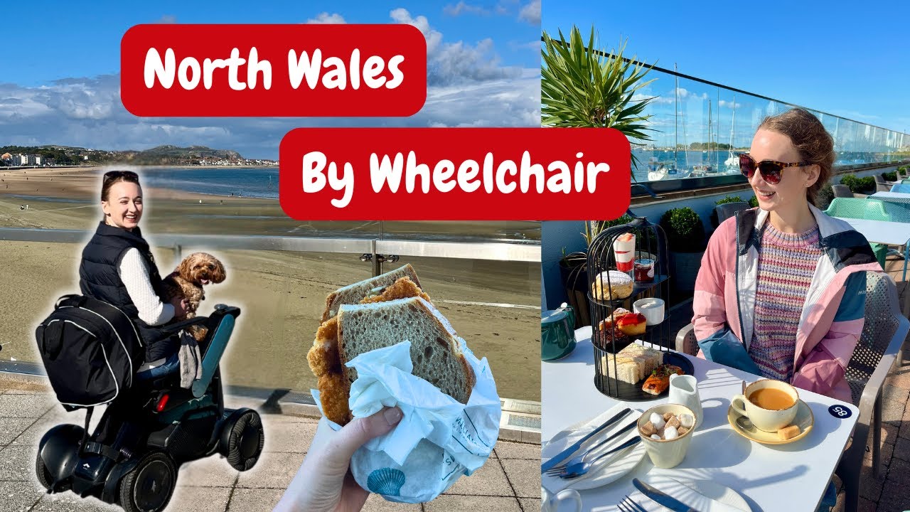 NORTH WALES BY WHEELCHAIR! Llandudno Promenade, Wales Coast Path, Conwy Town, Rhos-on-Sea And More!