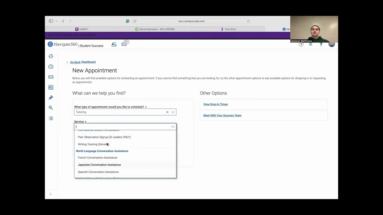 How to make an appointment using Navigate