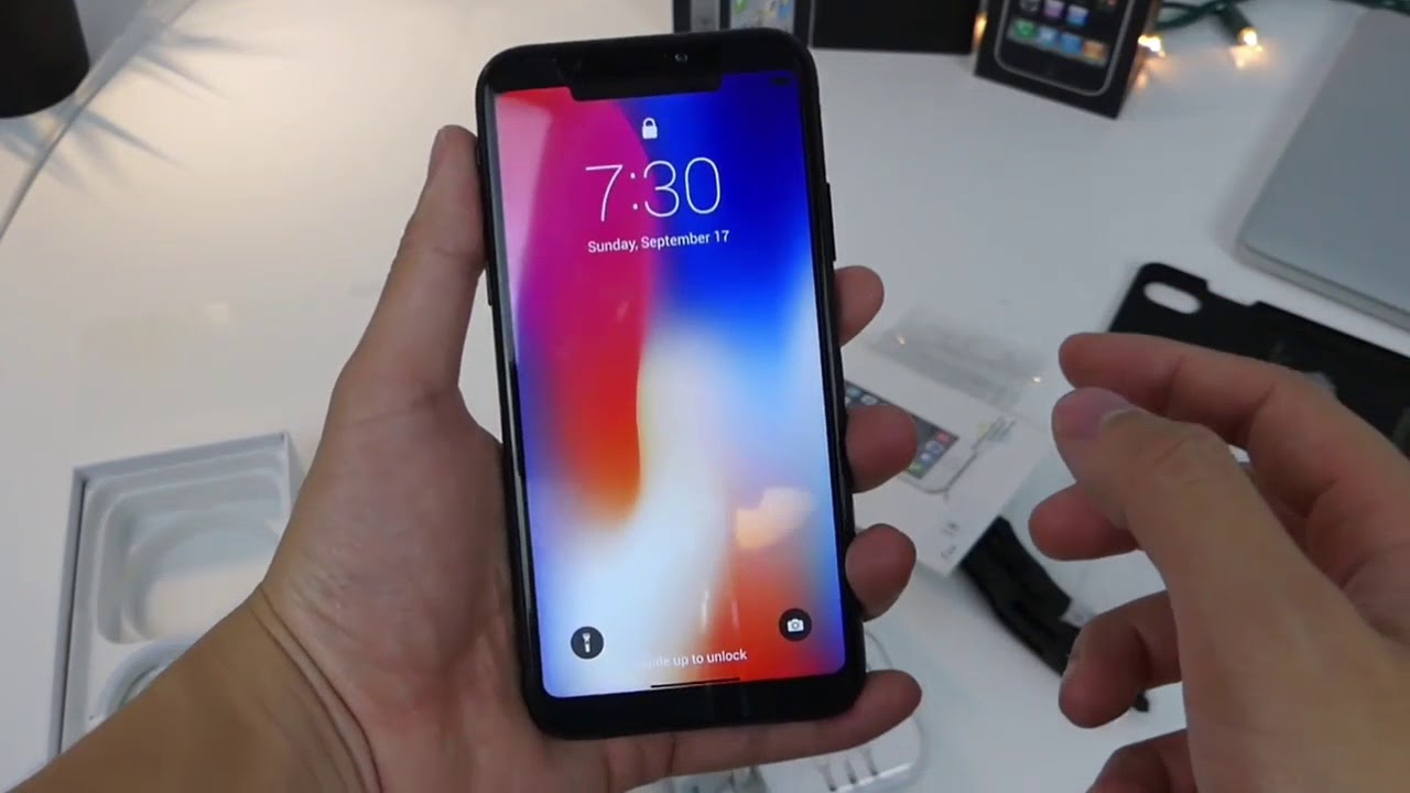 Apple $100 IPhone X Clone 256 GB Unboxing & Review, Look Like Original IPhone X Apps Store Camera