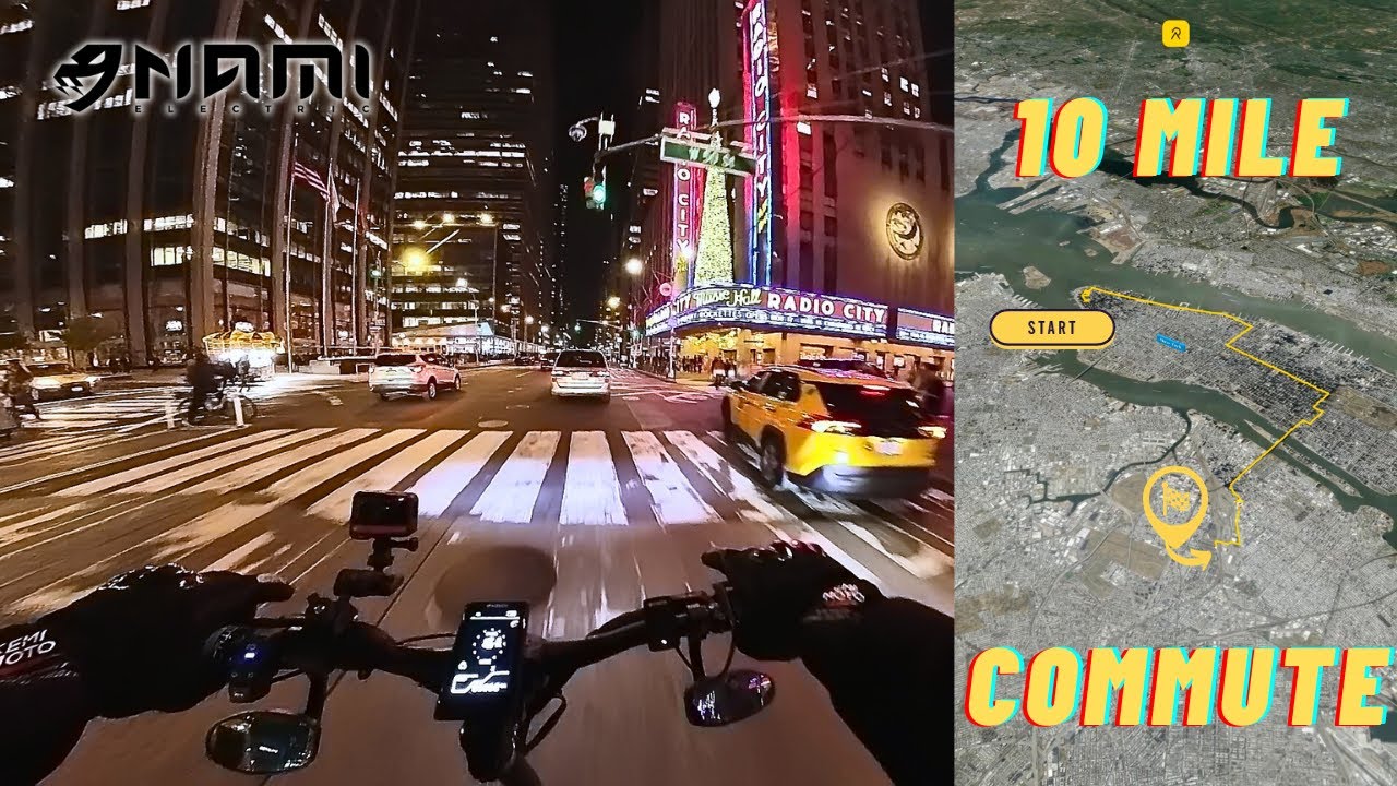 Full NYC Night Commute Experience | Nami Burn E Escooter Ride POV [4K]