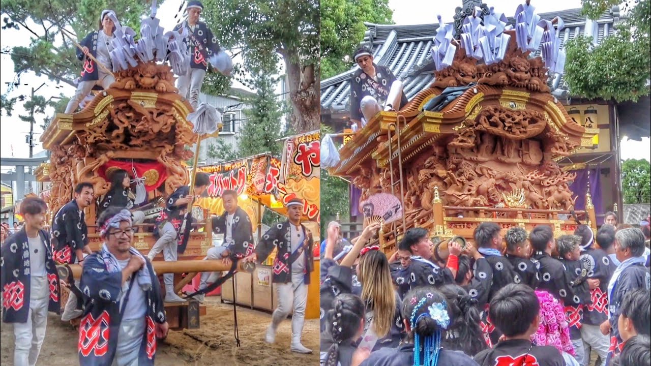 2025.10.19 守口市 八雲【八番】だんじり 八雲神社 秋祭り 宮入り 練り込み