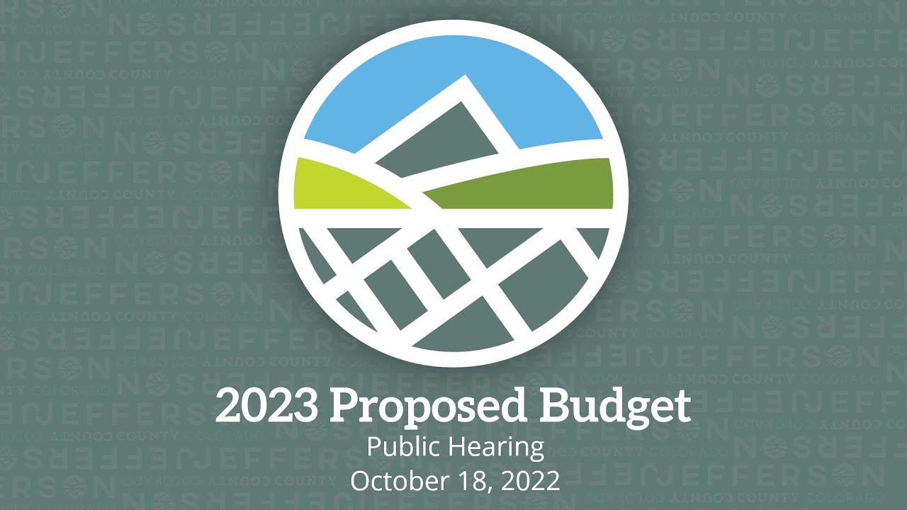 Presentation of the 2023 proposed budget for Jefferson County