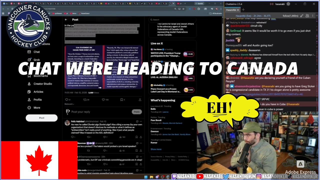 Hasan talks travel plans to Vancouver, Cuba and NOT Calgary