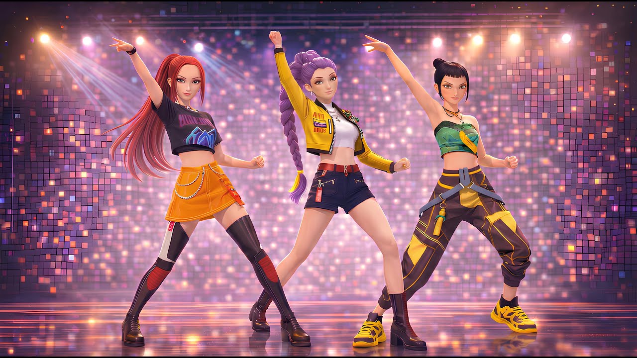 Kpop Demon Hunter - Rumi & Zoey & Mira Music and Dance