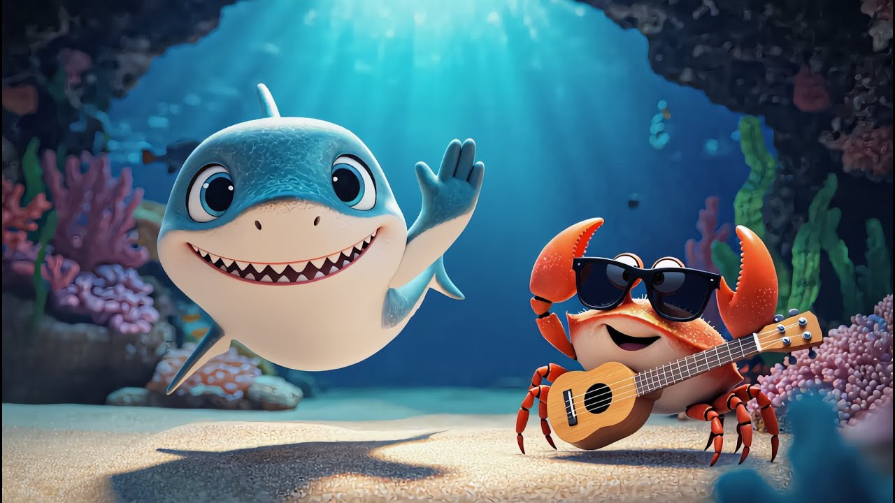 Baby Haj – Baby Shark på Svenska | Färgglad Sång