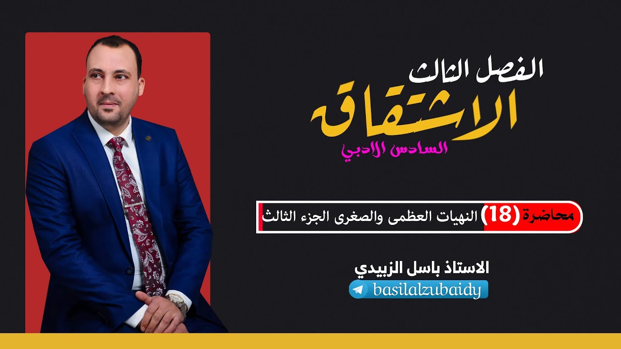 الرياضيات للصف  السادس الادبي( الفصل الثالث الاشتقاق محاضرة 18النهايات العظمى والصغرى الجزء الثالث)