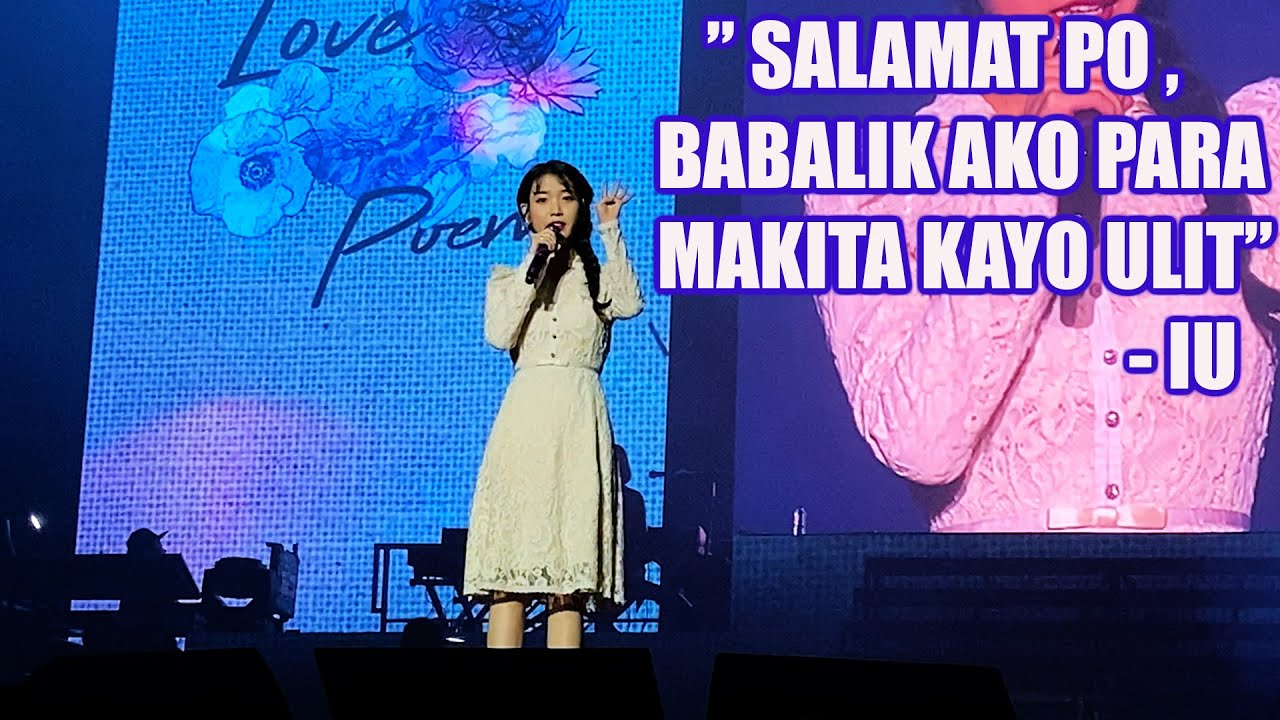 [4K] IU ENCORE MESSAGE| SPEAKING TAGALOG| LOVE POEM TOUR CONCERT IN MANILA