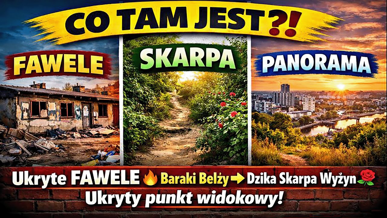 Ukryte FAWELE 😱 Baraki Bełzy → Dzika Skarpa Wyżyn 🌹 Ukryty punkt widokowy | Bydgoszcz