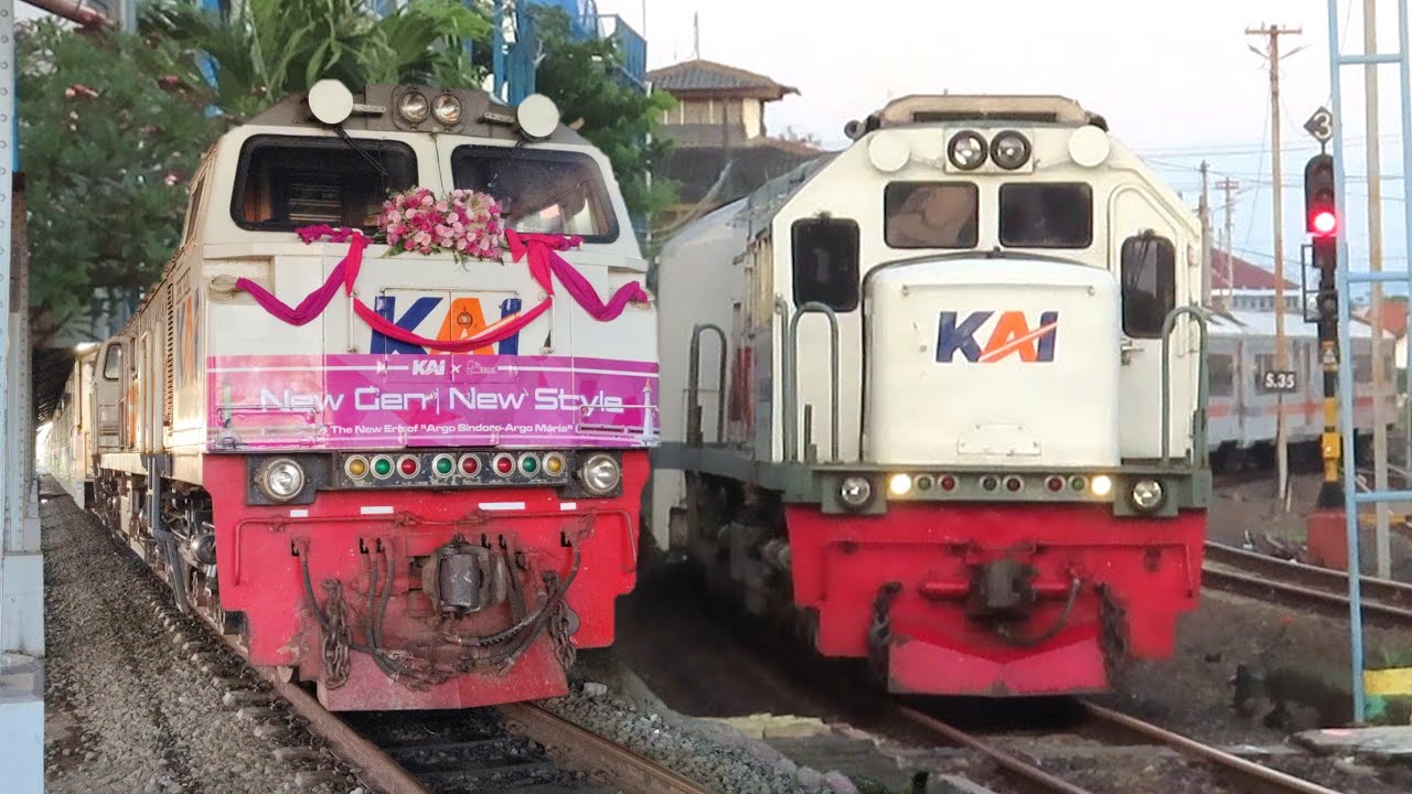 PASUKAN KERETA API PADATI STASIUN TERSIBUK SEMARANG !! Ada Lokomotif Spesial & Kereta Argo !