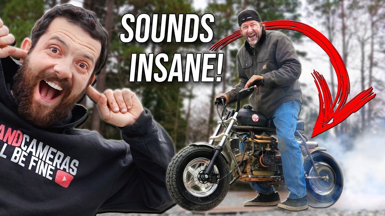 Twin Cylinder 4 Speed Mini Bike Gets Custom Stainless Steel Exhaust!