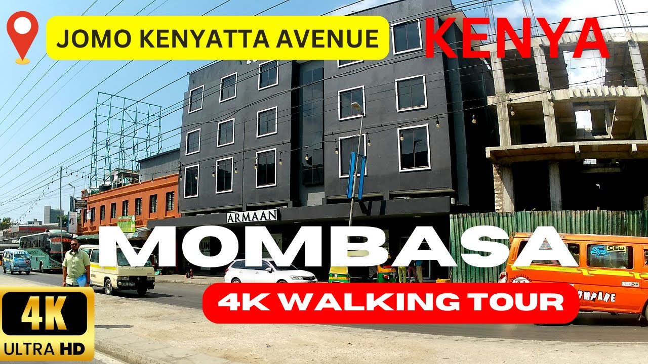 [4K] JOMO KENYATTA AVENUE, MOMBASA | WALKING TOUR KENYA
