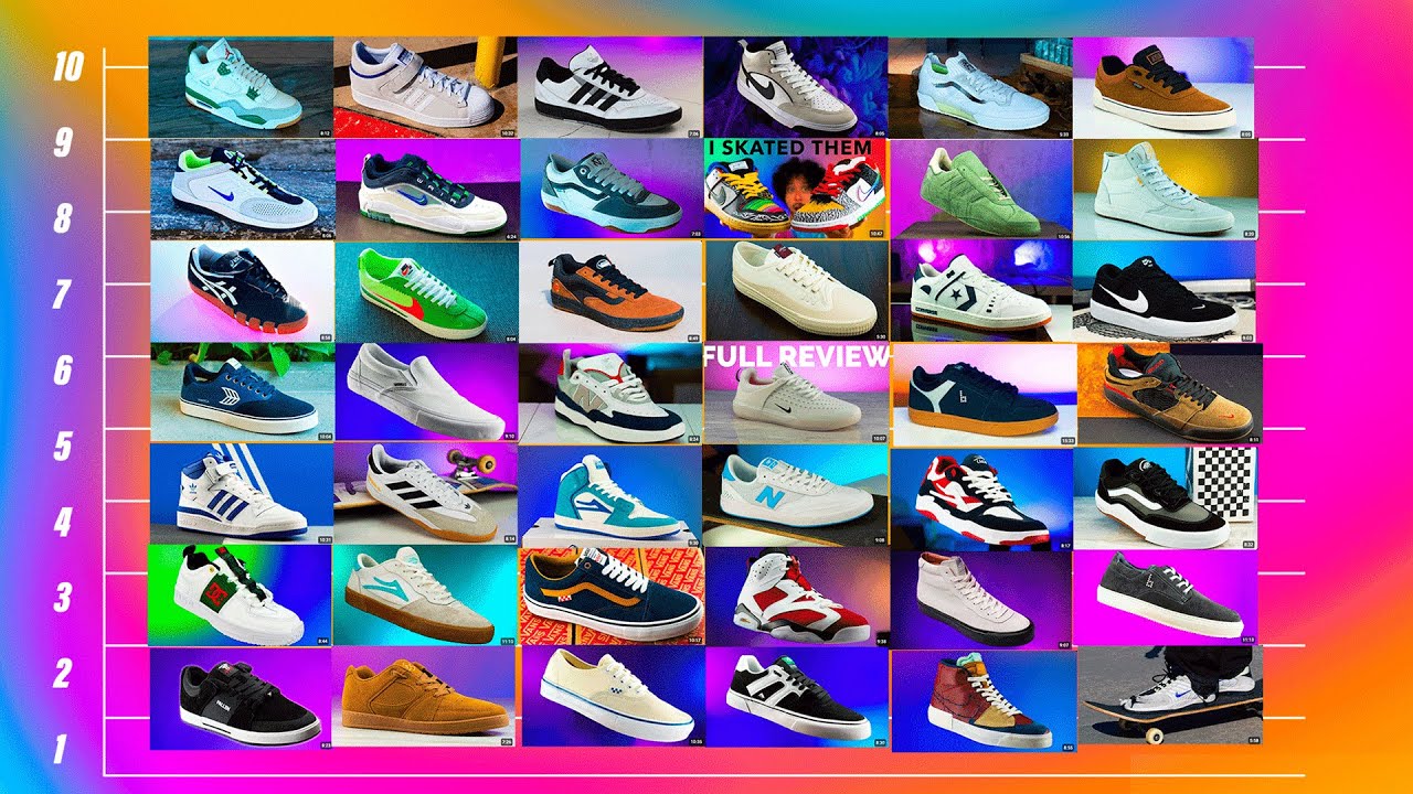 Ranking Every Skate Shoe I Reviewed (the last 3 years)