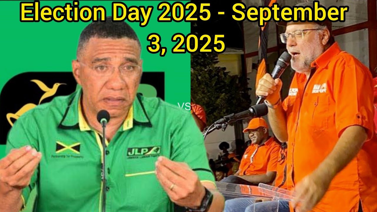 Election Day in Jamaica 2025 - September 3, 2025  🇯🇲🇯🇲#JLP  #PNP 🧡🧡💚💚👊✌️👊✌️😳