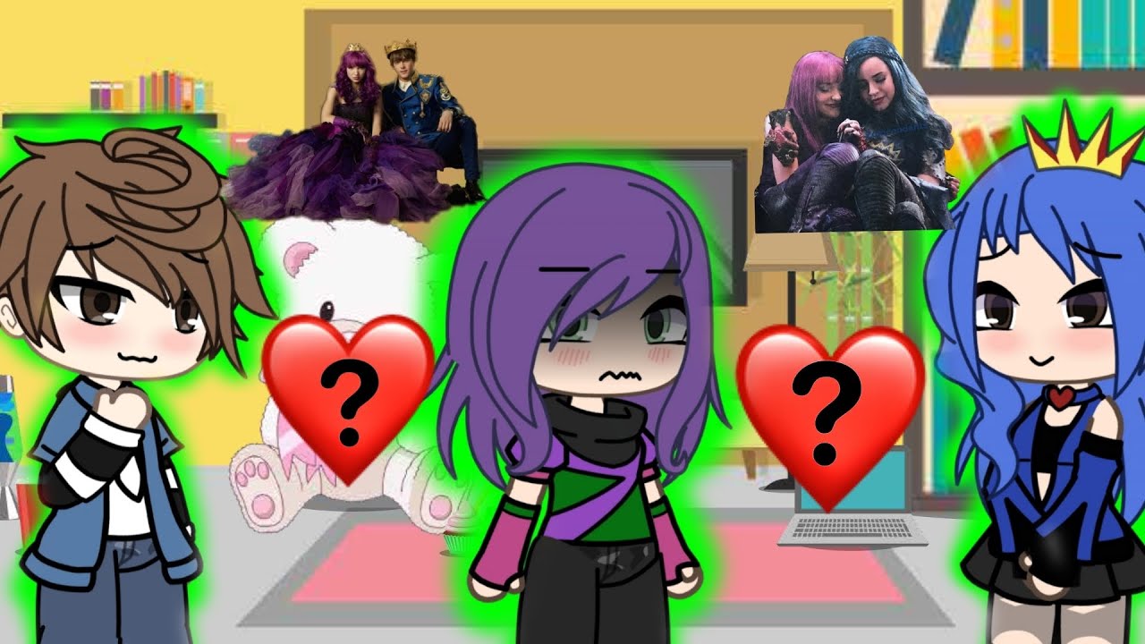 mal & evie & Ben react to mevie (mal X evie)