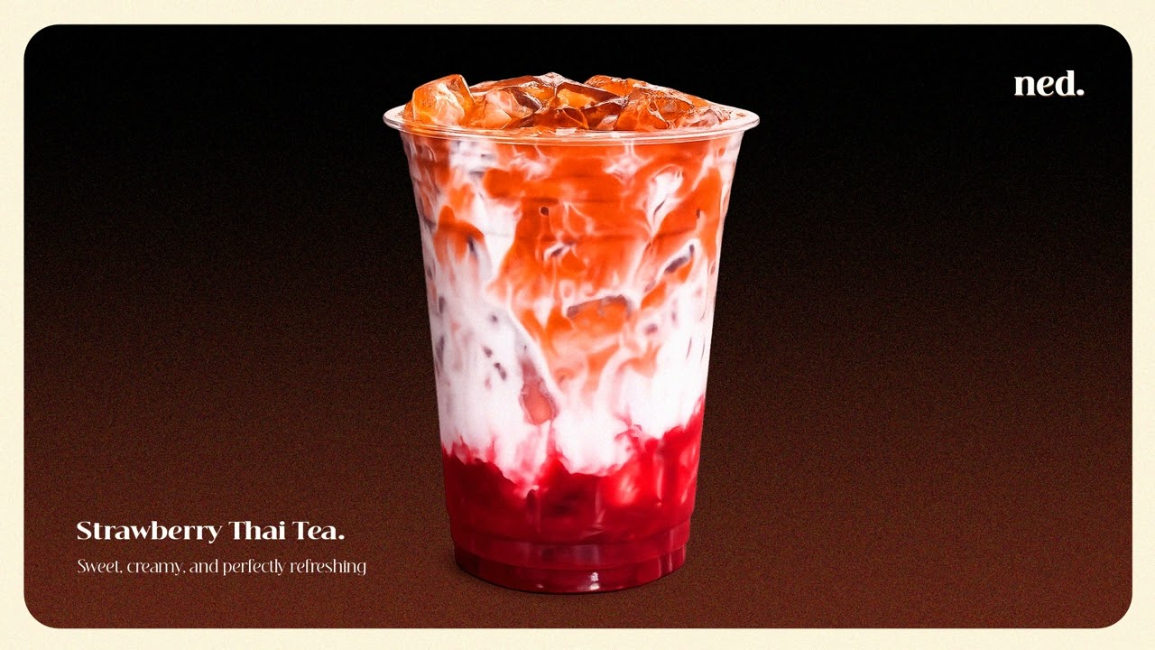strawberry thai tea.