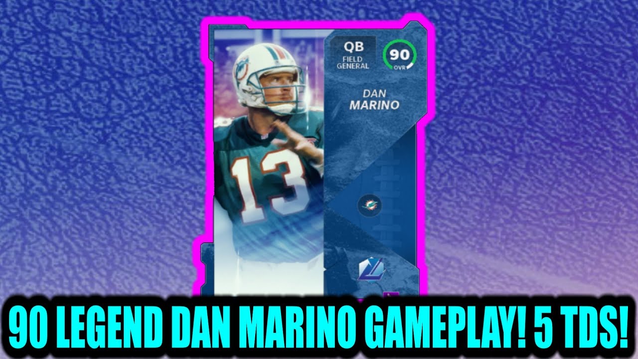 LEGEND DAN MARINO GAMEPLAY! 5 TDS! INSANE ENDING! MADDEN 21 ULTIMATE TEAM!